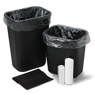 Institutional Trash Can Liners - HDPE Film, Flat Pack