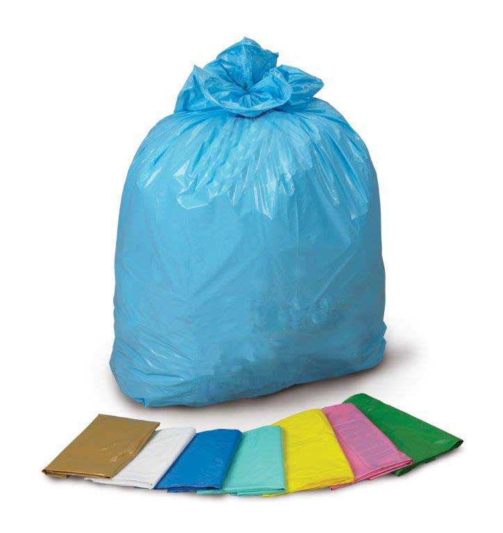 Plastic star seal garbage bags on roll
